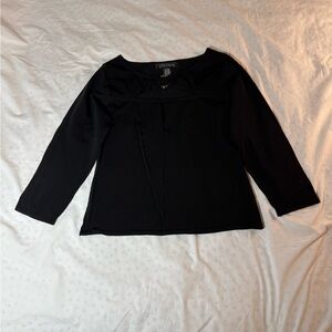 Venue Elegant Black Keyhole Women's Top